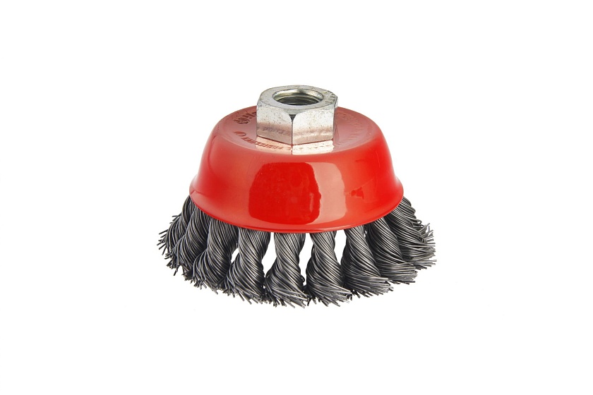 Щетка-крацовка чашечная 65 мм/М14, витая проволка // Ремоколор