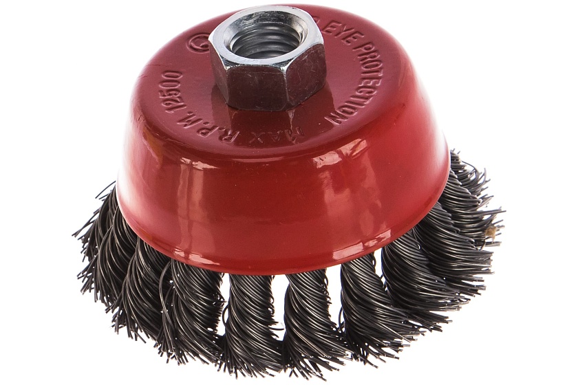 Щетка-крацовка чашечная 75 мм/М14, витая проволка // Ремоколор