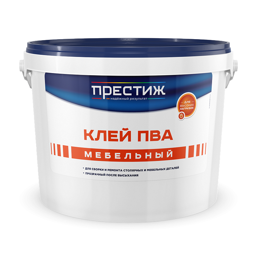 Клей ПВА мебельный (ведро) 0,9 кг // ПРЕСТИЖ