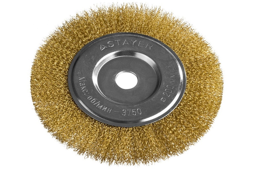 Щетка-крацовка дисковая 200 мм, витая проволока 