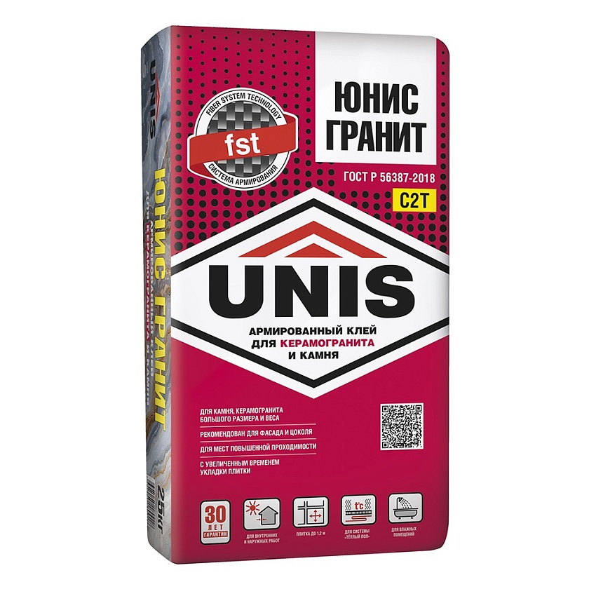 ЮНИС ГРАНИТ Клей плиточный 25 кг. С2Т
