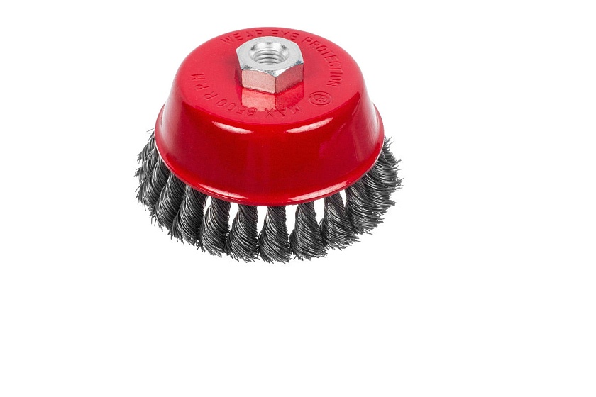 Щетка-крацовка чашечная 125 мм/М14, витая стальная  проволока//Ремколор