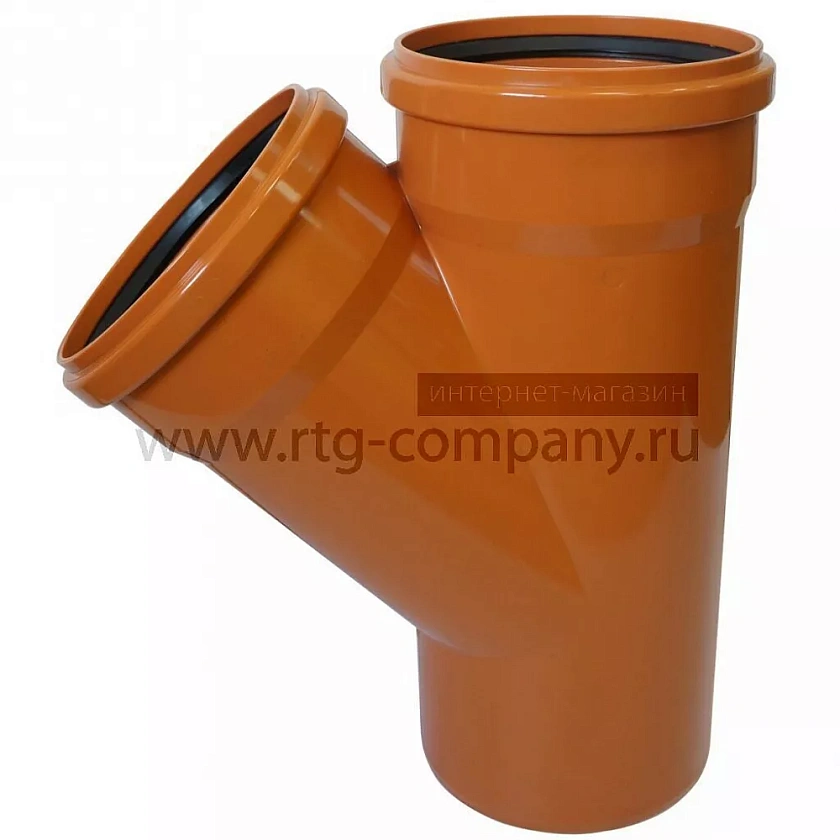 Тройник канал-й ПП 110х110х45 (или 135) (рыжий)